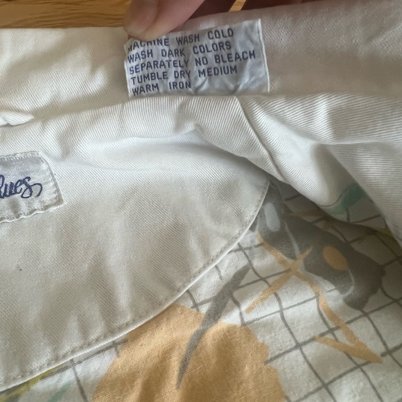 Cascade Blues Vintage White Bomber Style Jacket Size Large - Picture 10 of 12